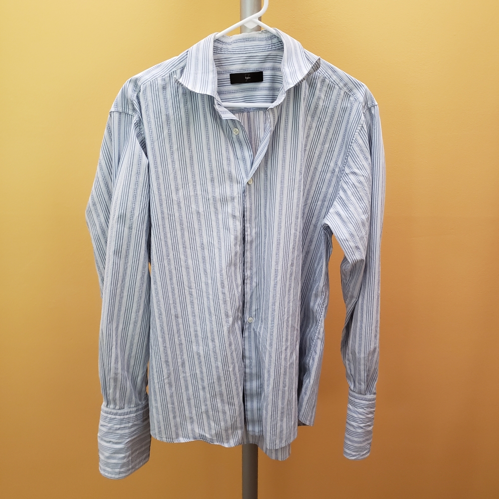 43/17 Blue/White Striped Dress Shirt